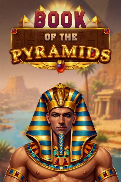 Omslag van de gokkast Book of the Pyramids in de Cleobetra Casino lobby